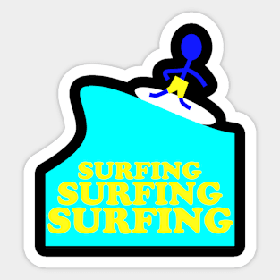 Surfing The Waves Sticker